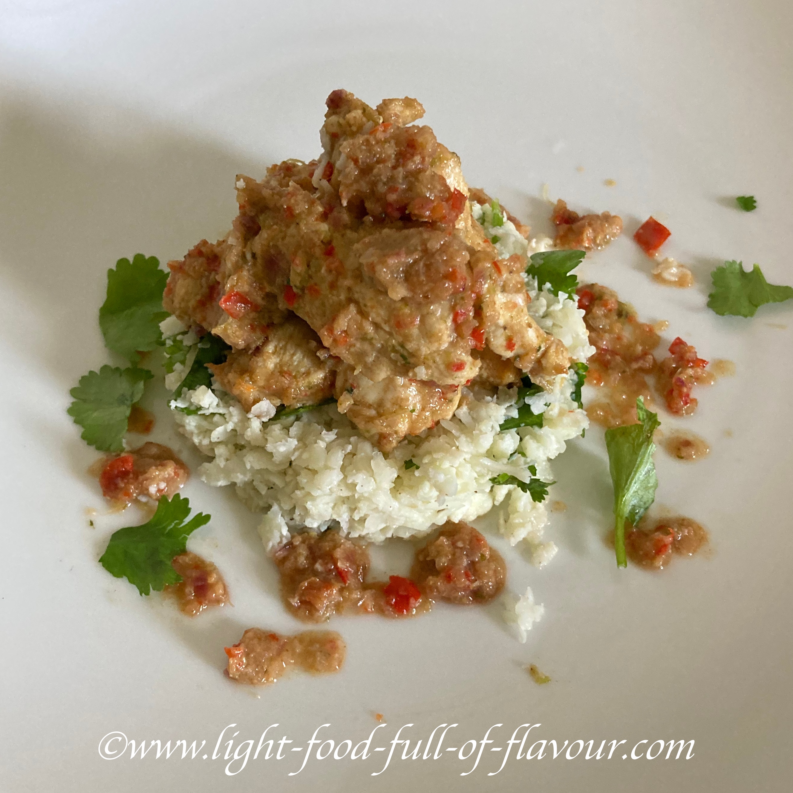 Thai Red Curry Chicken With Cauliflower Rice