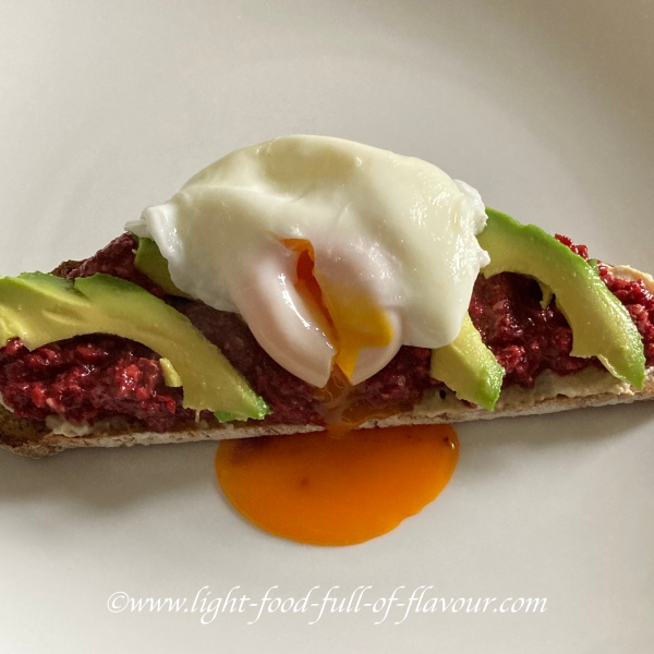 Sourdough bread with beetroot dip